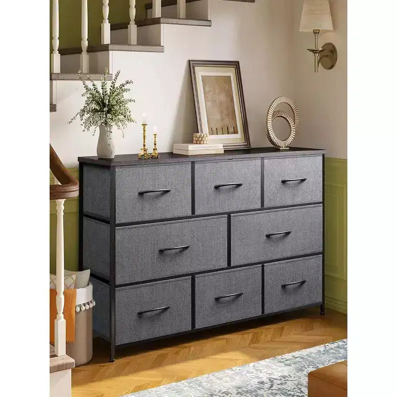Commode à 8 tiroirs pour chambre à coucher, unité de rangement en tissu, grande commode à tiroirs pour entrée et salon