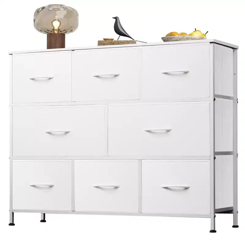 Commode à 8 tiroirs pour chambre à coucher, unité de rangement en tissu, grande commode à tiroirs pour entrée et salon