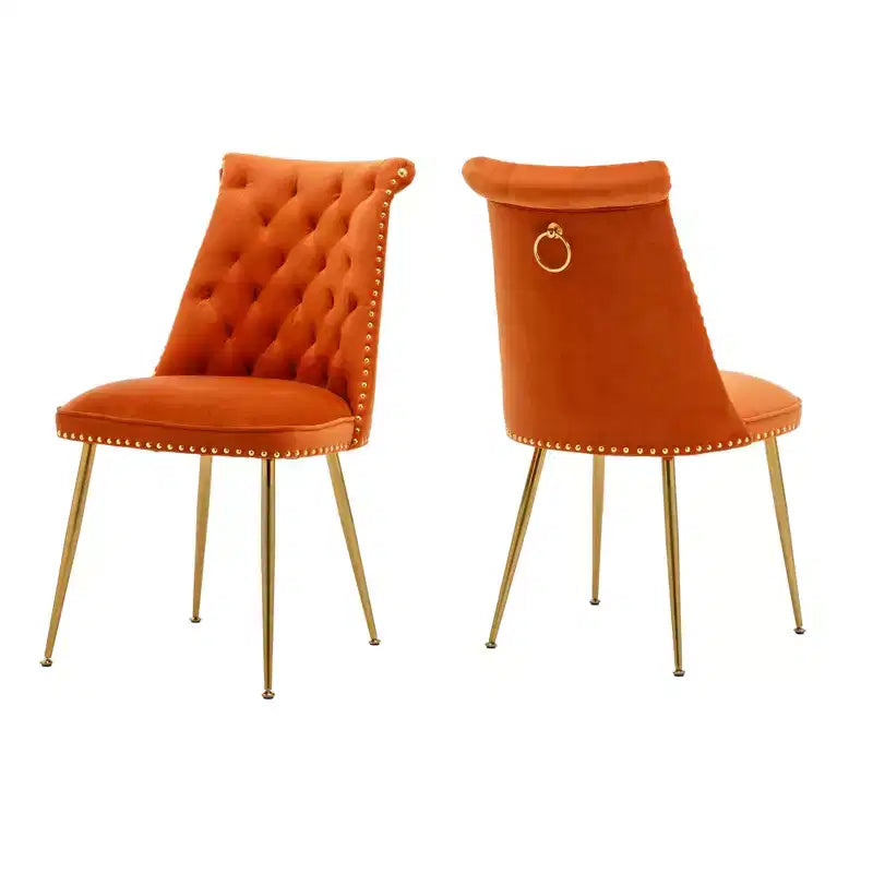 Lot de 2 chaises de salle à manger en velours