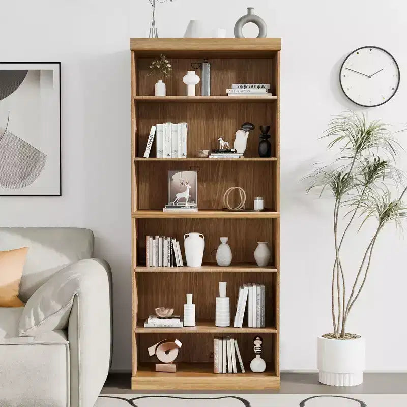 62 Meuble de rangement décoratif sans porte en bois veiné noir Bibliothèque