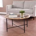 Table basse cocktail plateau verre – Noire