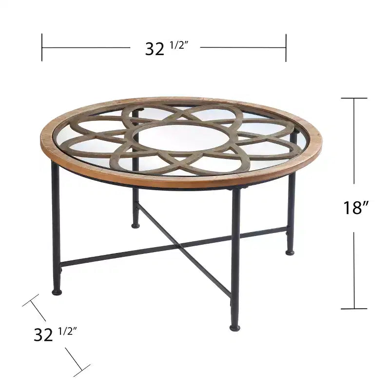 Table basse cocktail plateau verre – Noire