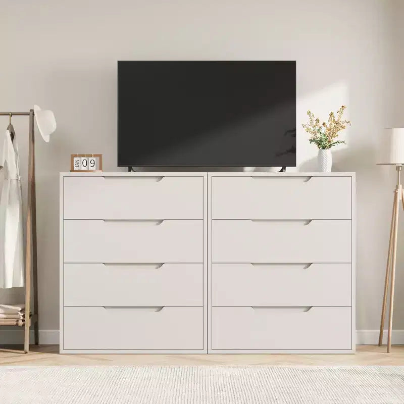 4 commodes de chambre, commode haute de 106 cm, armoire verticale autonome à tiroirs avec rangement, commode de rangement en bois pour chambre à coucher