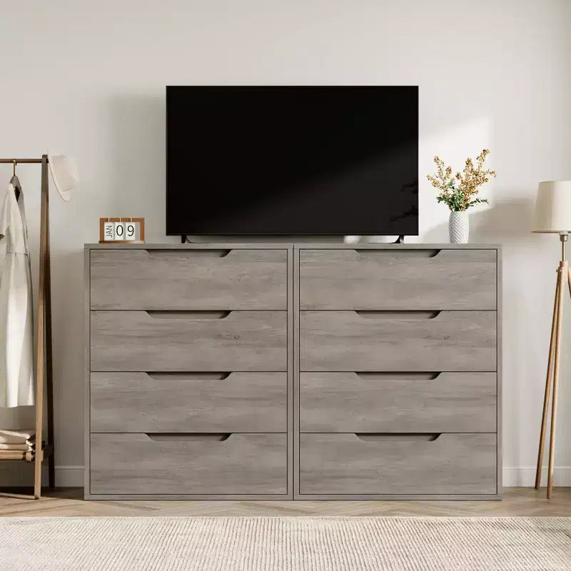 4 commodes de chambre, commode haute de 106 cm, armoire verticale autonome à tiroirs avec rangement, commode de rangement en bois pour chambre à coucher