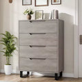 Garvee 4 Dresser for Bedroom, 41.7 Tall Dresser, Freestanding Vertical Drawer Cabinet with Storage, Wooden Closet Storage Chest for Bedroom