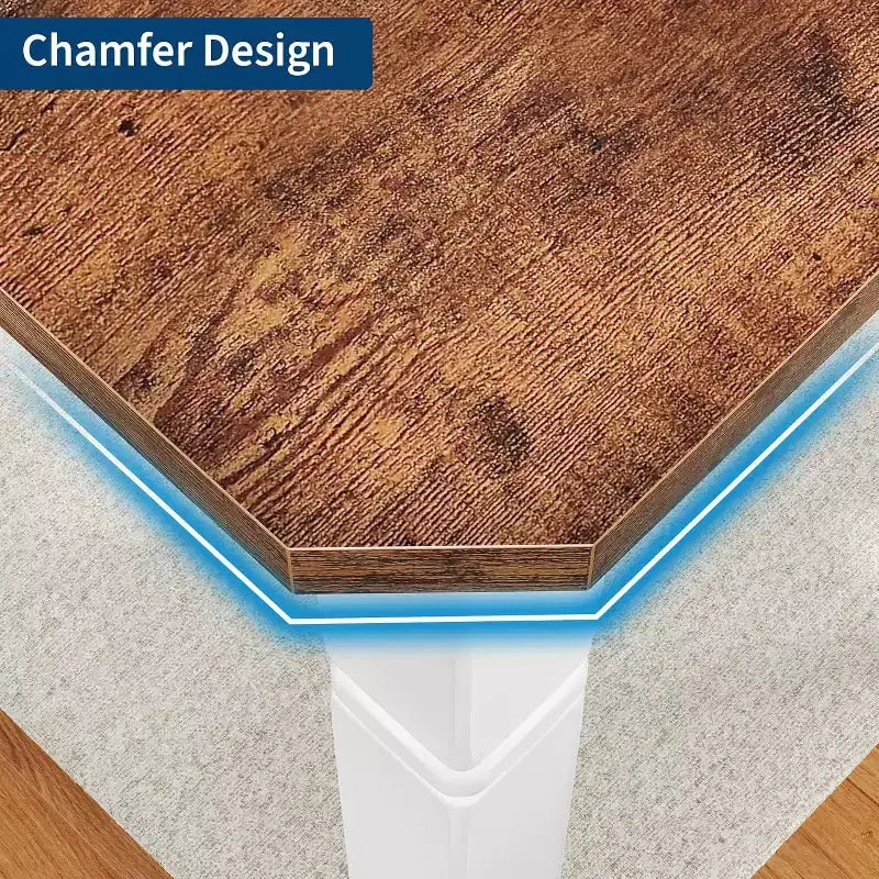 Table à manger rectangulaire avec plateau en bois et pieds en métal, idéale comme table de cuisine, table de conférence ou bureau pour la salle à manger et le salon