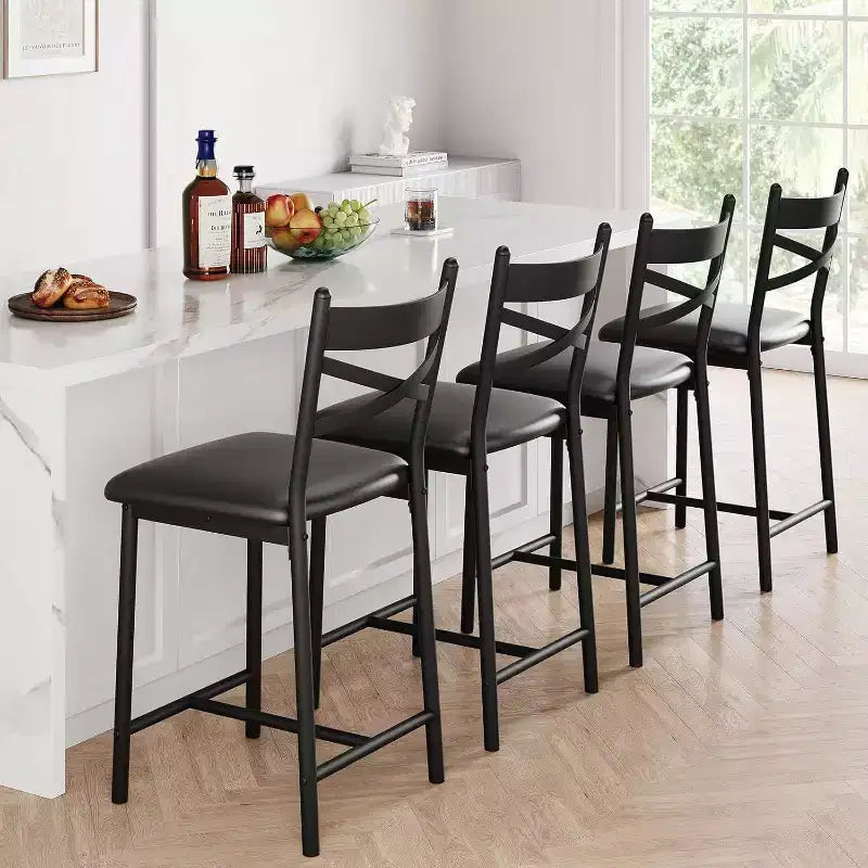 Tabourets de bar, chaises de bar, tabourets de bar de comptoir avec dossier, chaises d'îlot rembourrées à grand siège