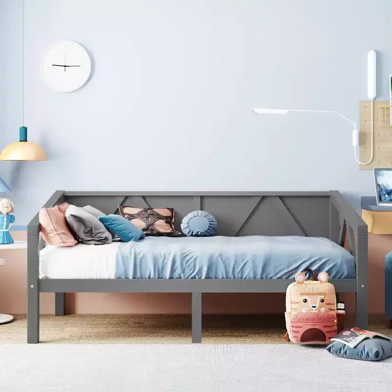 Lit de repos en bois massif pour lit simple/double, cadre de lit canapé, blanc/espresso/gris