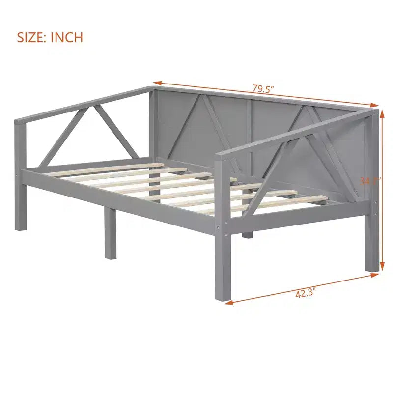 Lit de repos en bois massif pour lit simple/double, cadre de lit canapé, blanc/espresso/gris