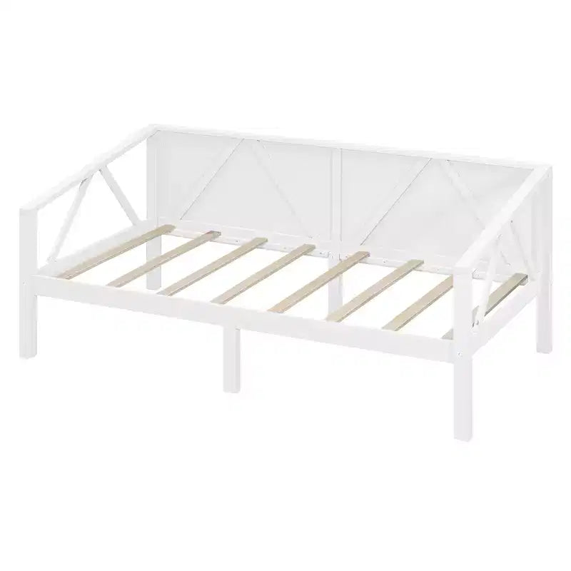 Lit de repos en bois massif pour lit simple/double, cadre de lit canapé, blanc/espresso/gris