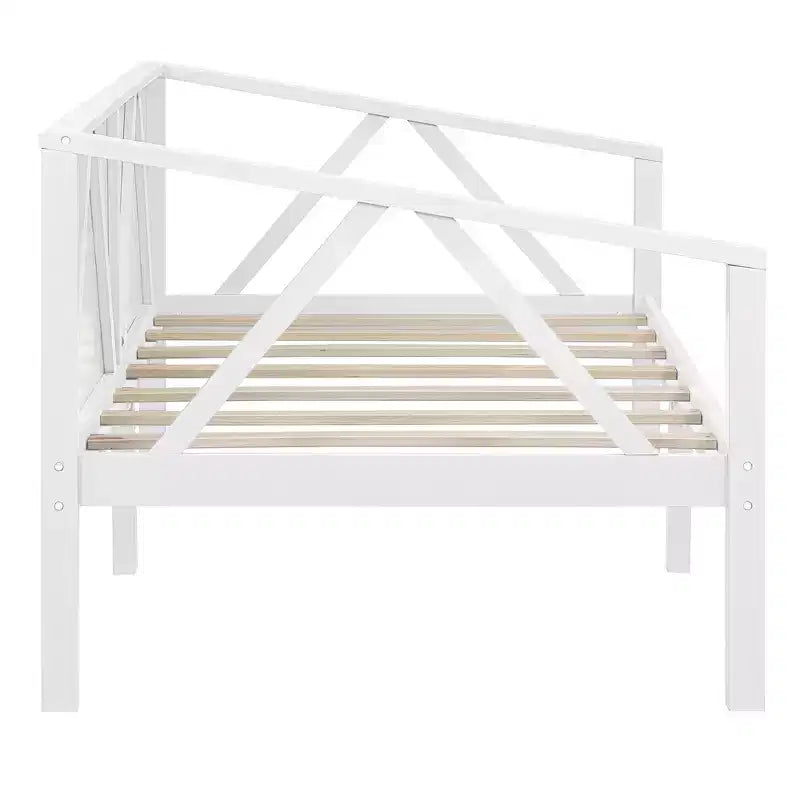 Lit de repos en bois massif pour lit simple/double, cadre de lit canapé, blanc/espresso/gris