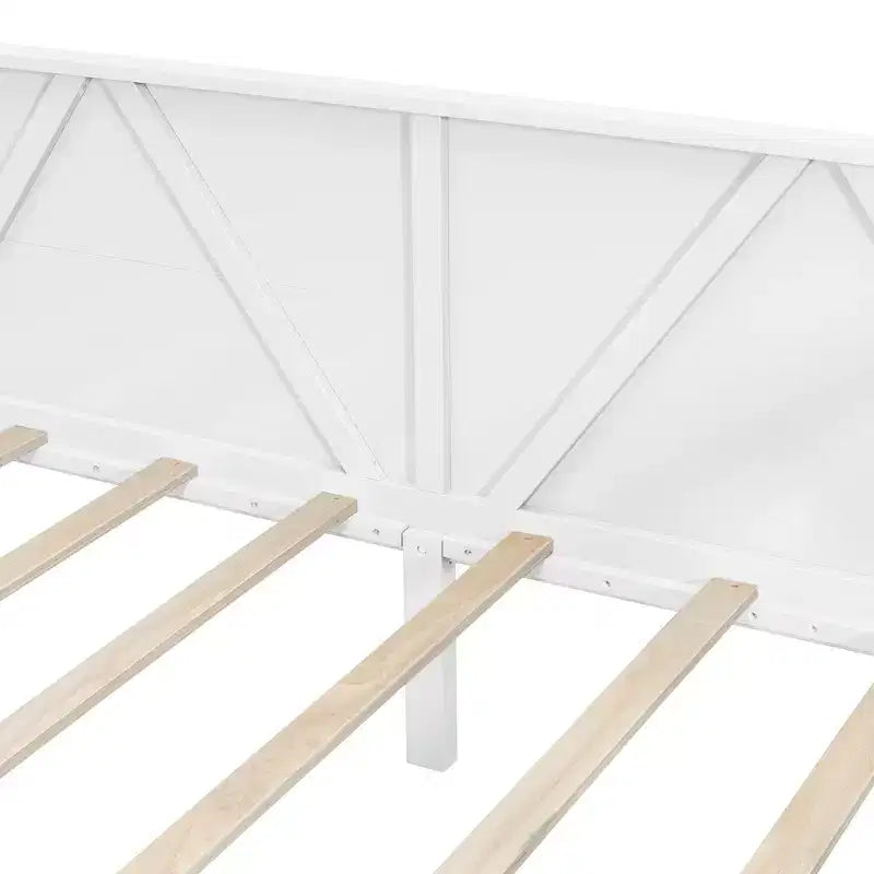 Lit de repos en bois massif pour lit simple/double, cadre de lit canapé, blanc/espresso/gris