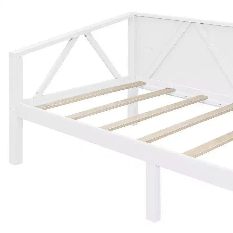 Lit de repos en bois massif pour lit simple/double, cadre de lit canapé, blanc/espresso/gris