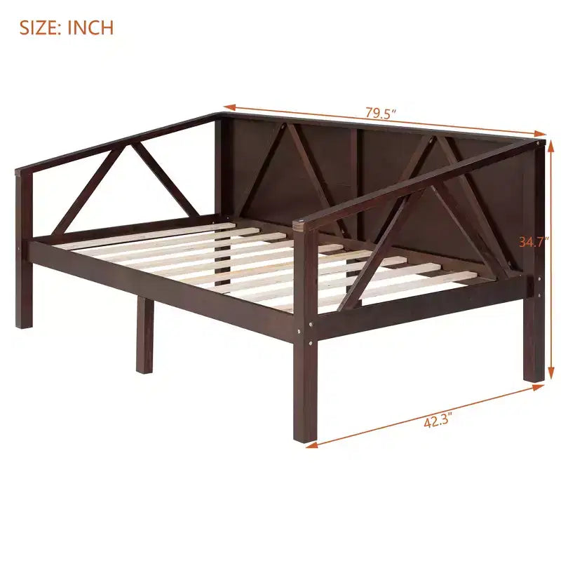 Lit de repos en bois massif pour lit simple/double, cadre de lit canapé, blanc/espresso/gris