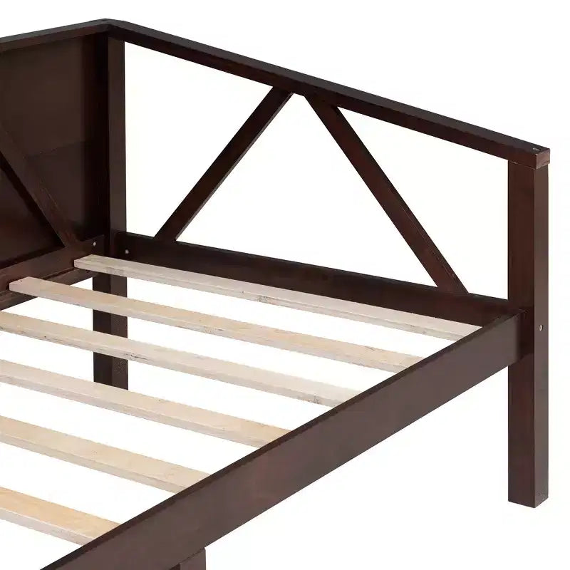 Lit de repos en bois massif pour lit simple/double, cadre de lit canapé, blanc/espresso/gris
