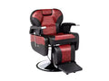 Fauteuil de barbier inclinable hydraulique robuste de style classique noir et blanc