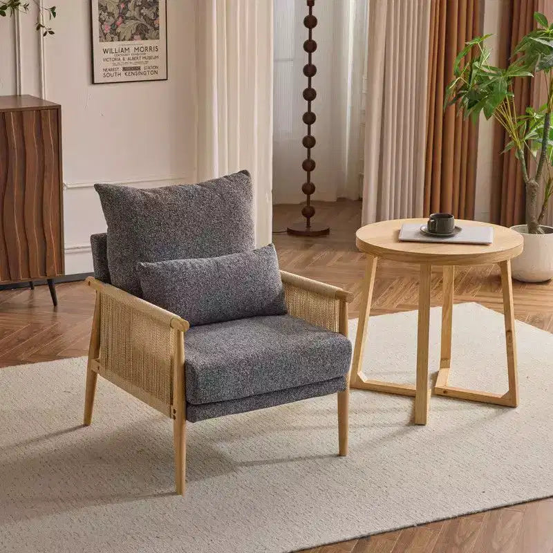 Fauteuil d'appoint en chenille avec coussin