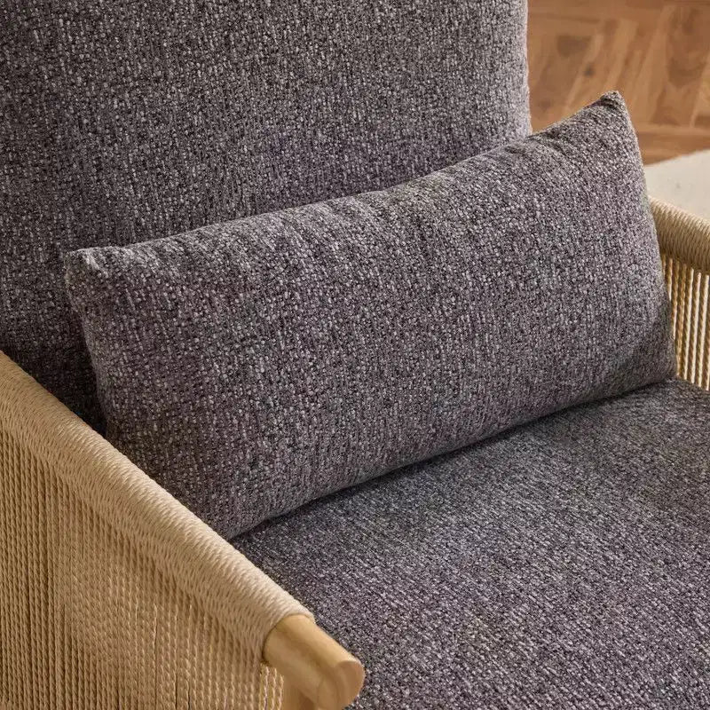 Fauteuil d'appoint en chenille avec coussin