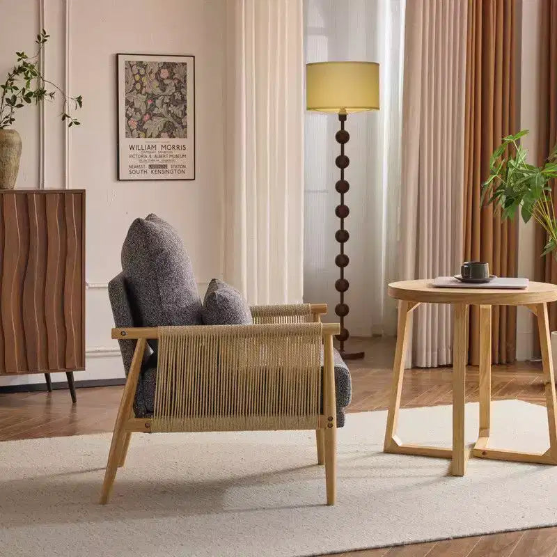 Fauteuil d'appoint en chenille avec coussin