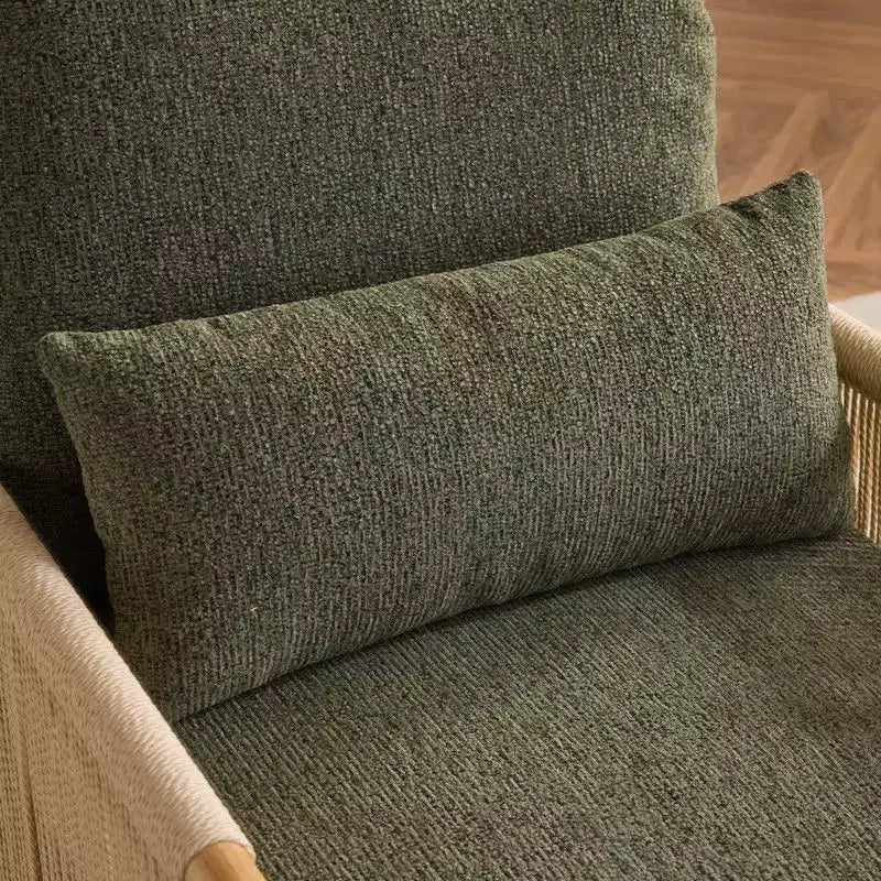 Fauteuil d'appoint en chenille avec coussin