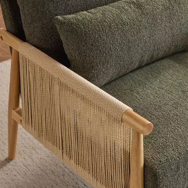Fauteuil d'appoint en chenille avec coussin