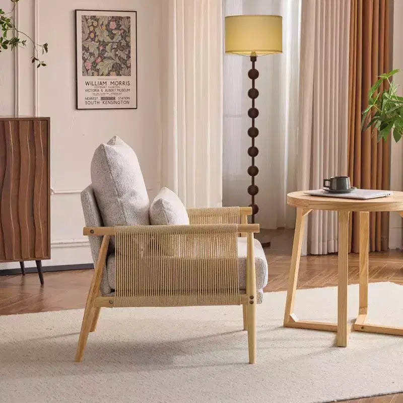 Fauteuil d'appoint en chenille avec coussin