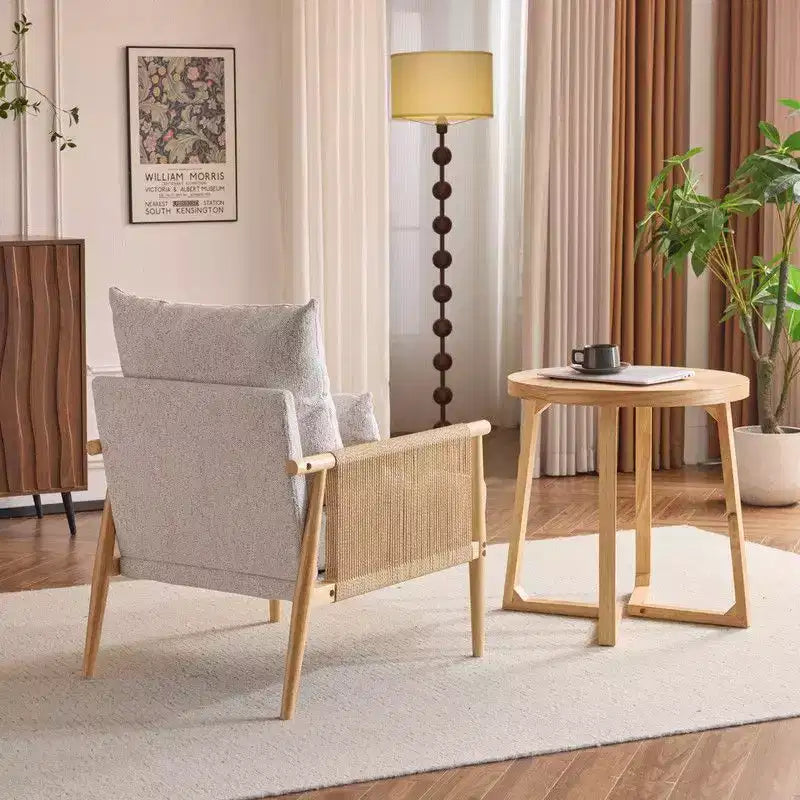 Fauteuil d'appoint en chenille avec coussin
