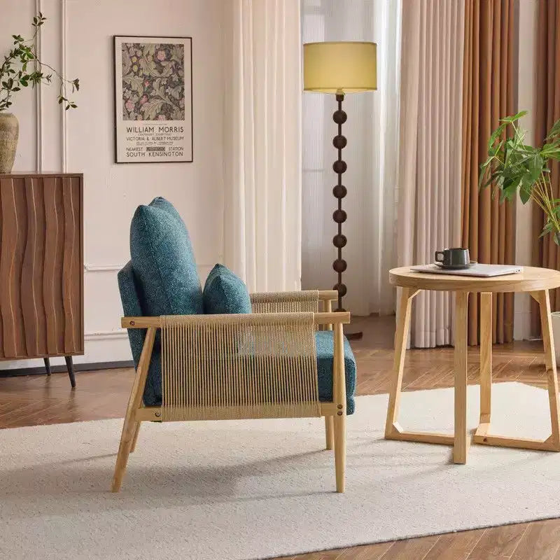 Fauteuil d'appoint en chenille avec coussin