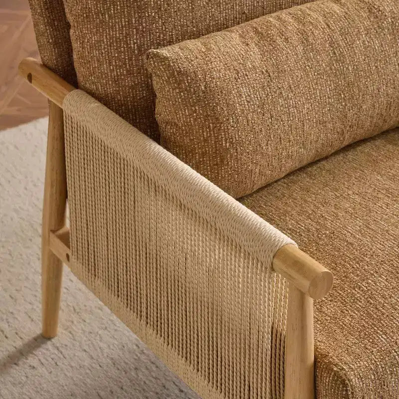 Fauteuil d'appoint en chenille avec coussin