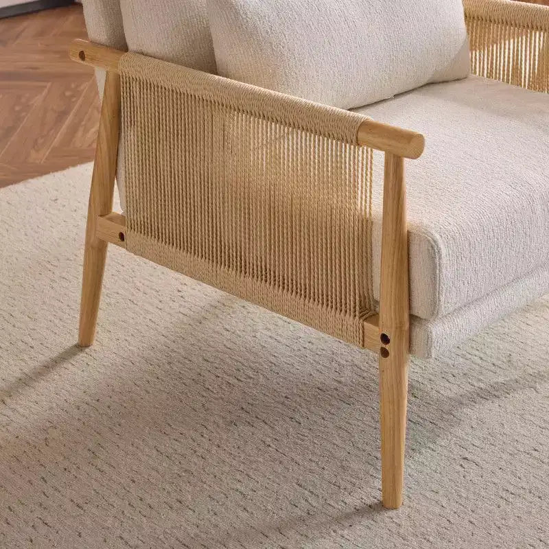 Fauteuil d'appoint en chenille avec coussin