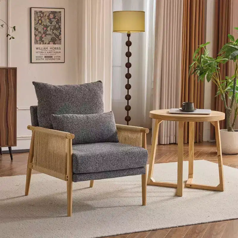 Fauteuil d'appoint en chenille avec coussin