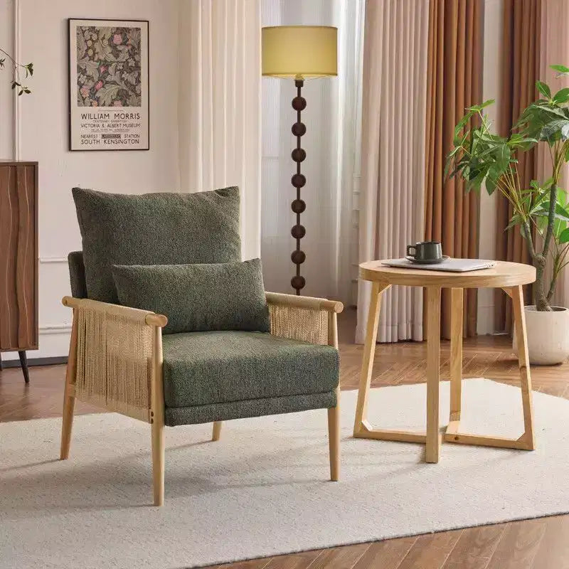 Fauteuil d'appoint en chenille avec coussin