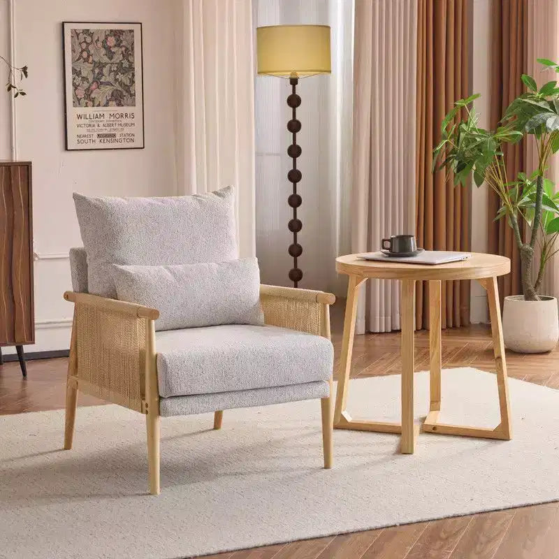 Fauteuil d'appoint en chenille avec coussin