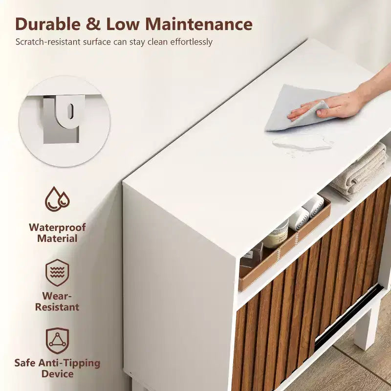 Meuble de Rangement Sur-WC, Étagère de Salle de Bain Gain de Place pour Petits Espaces, Blanc