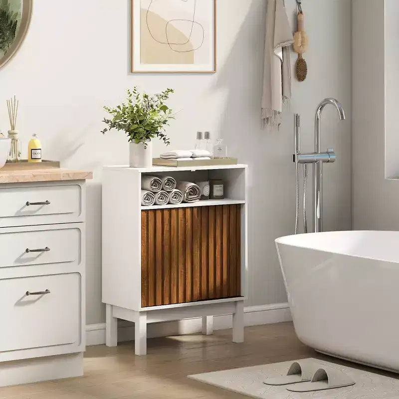 Meuble de Rangement Sur-WC, Étagère de Salle de Bain Gain de Place pour Petits Espaces, Blanc