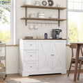 Buffet avec rangement, buffet avec portes, meuble de bar à café en bois avec 3 tiroirs, meuble de rangement pour la cuisine, la salle à manger, le salon