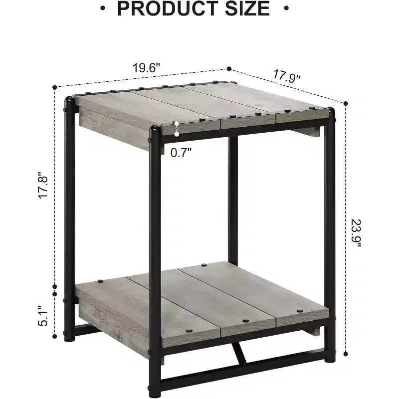 Table d'appoint pivotante à 360° avec station de charge, rangement à 3 niveaux, roulettes verrouillables et sac de rangement latéral - Table d'appoint mobile pour salon et chambre