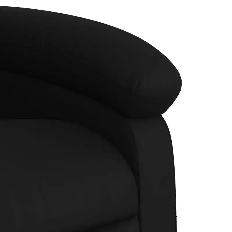 Fauteuil de massage inclinable en simili cuir noir, métal, bois composite pour une personne