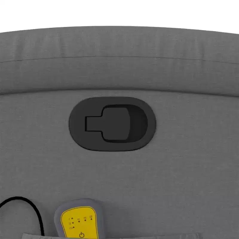 Fauteuil inclinable de massage en tissu gris foncé - Fauteuil de relaxation manuel réglable avec vibrations, poche latérale, rembourrage épais
