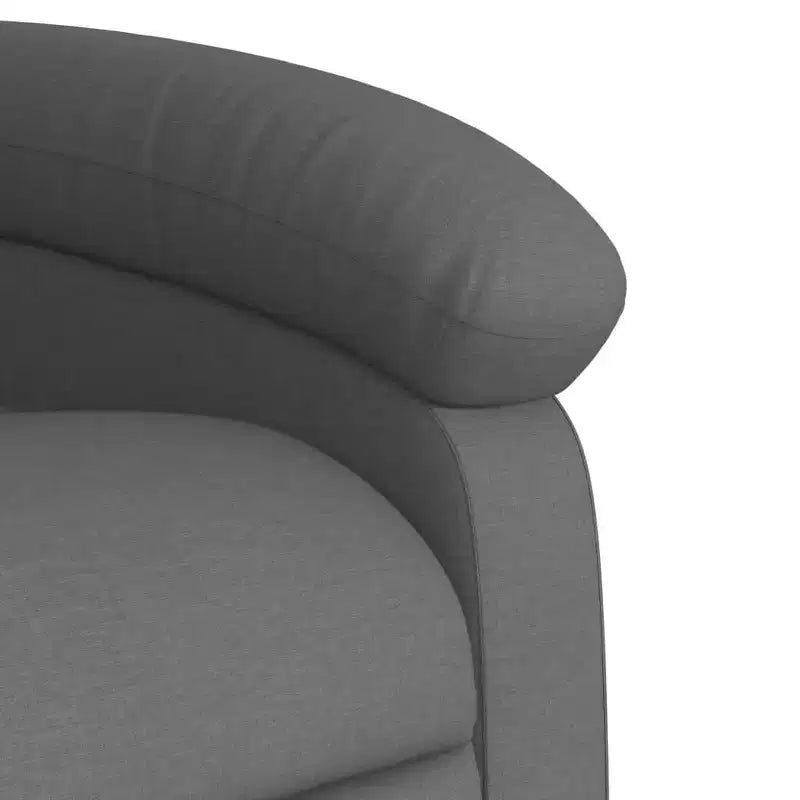 Fauteuil inclinable de massage en tissu gris foncé - Fauteuil de relaxation manuel réglable avec vibrations, poche latérale, rembourrage épais