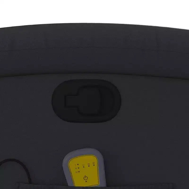 Fauteuil inclinable électrique en cuir noir avec fonction de massage et inclinaison manuelle, fauteuil rembourré en mousse confortable pour personnes âgées
