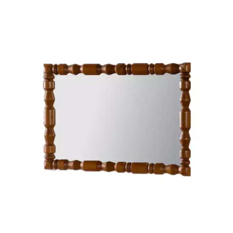 Miroir mural rectangulaire en bois sculpté, 35 x 23, style vintage, miroir décoratif pour salon, chambre ou entrée