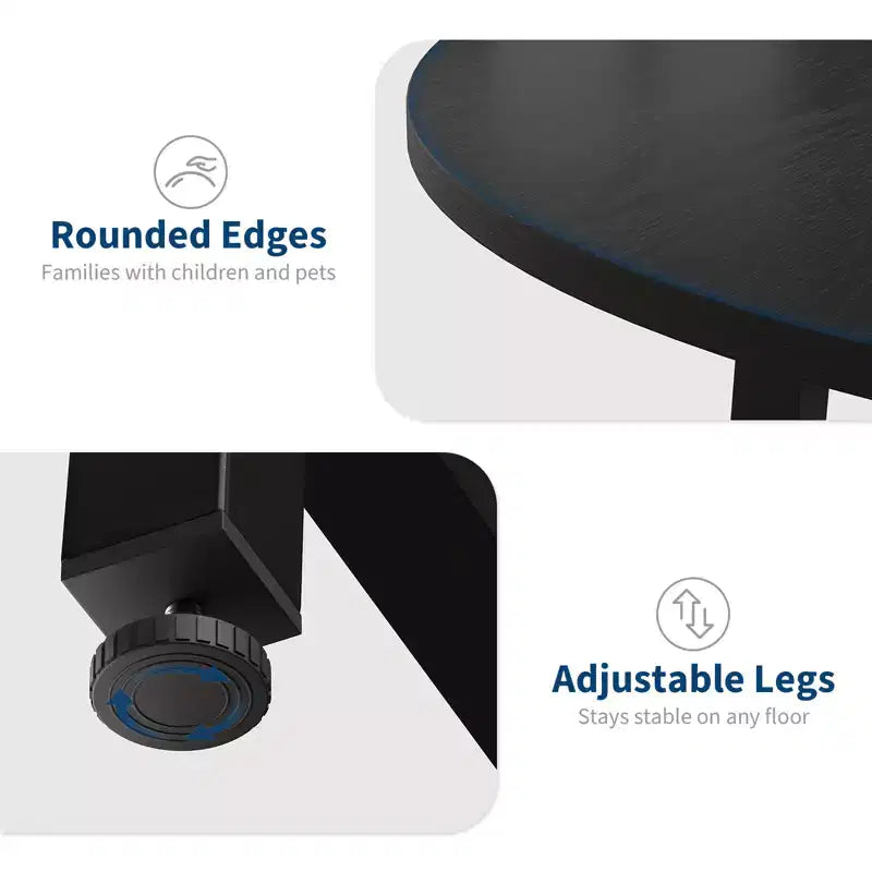 Table à manger ronde industrielle de 47 pouces peu encombrante pour 4 à 6 personnes, table de cuisine rustique en bois et métal, design de ferme pour petites salles à manger